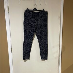 NWOT Calvin Klein Black Logo Print Leggings Women’s Size XL